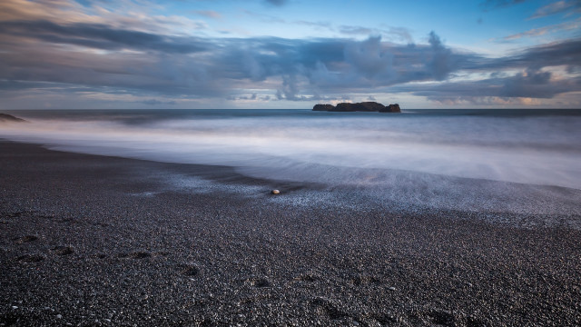 Beach rock formation ocean mountain free wallpaper for desktop - medium preview image