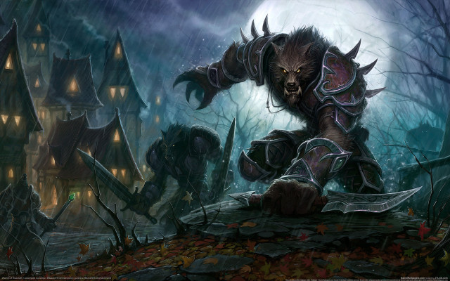 Demon attack forest fullmoon house free wallpaper - medium preview image