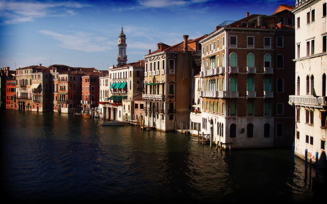 River cityscape bridge clocktower sky free wallpaper - medium preview image