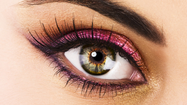 Woman eye purple yellow pink free wallpaper - medium preview image