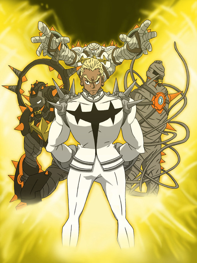 Cartoon character armored hero hands free wallpaper - medium preview image