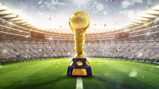 Soccer trophy field stadium sky free wallpaper - medium preview image