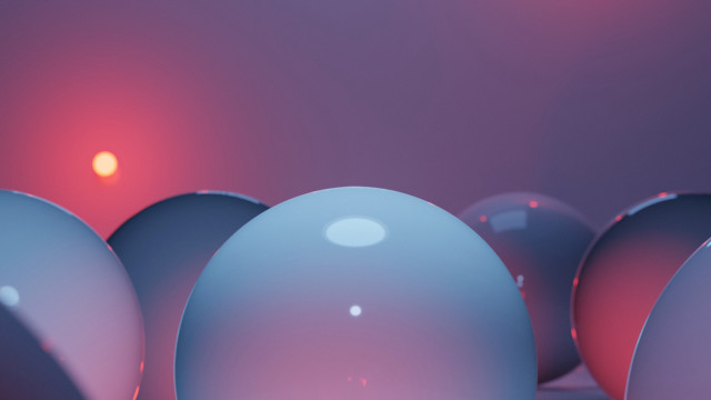 Eggs raytraced shiny beachball moon free wallpaper - medium preview image