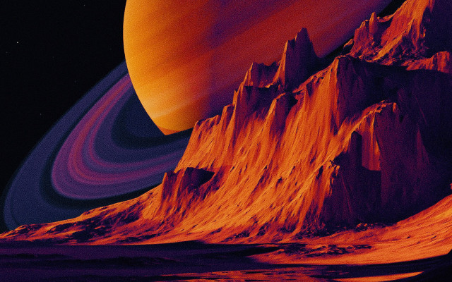 Planet red purple background distant free wallpaper - medium preview image