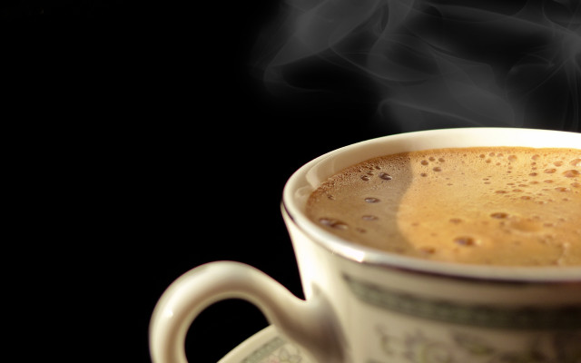 Coffee steam 3d render photorealism free wallpaper - medium preview image