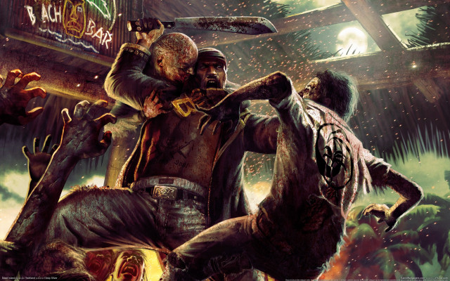 Man zombies knife room dead free wallpaper - medium preview image