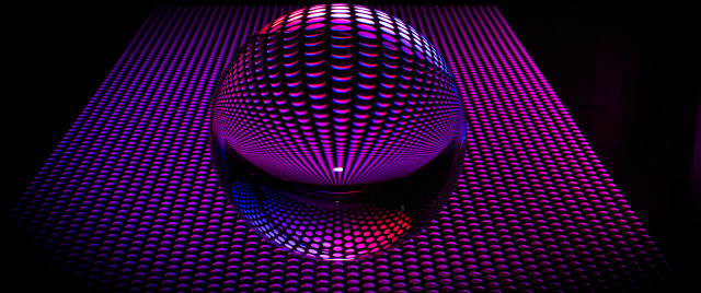 Purple holography 3D raytracing fence free wallpaper - medium preview image