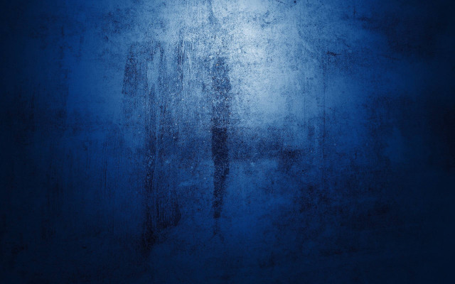 Blue wall person hologram starry free wallpaper - medium preview image
