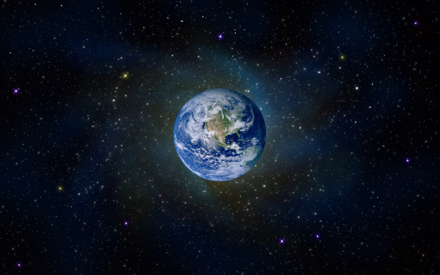 Earth night sky stars blue #5 free wallpaper - medium preview image