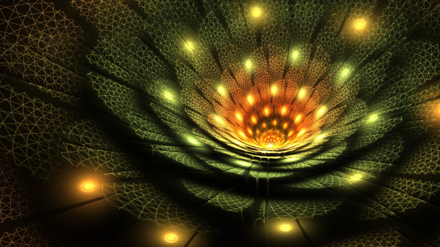 Spiral lights leaves circles fractals free wallpaper - medium preview image