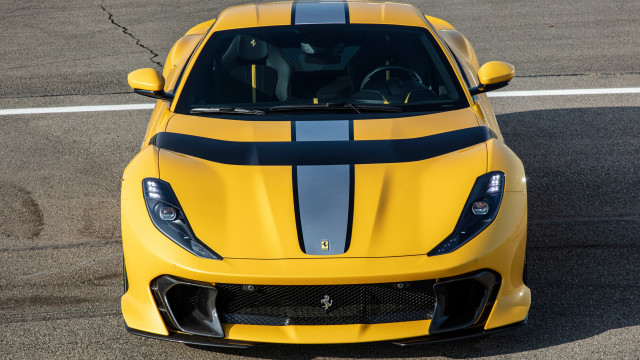 Yellow sports car black stripe #9 free wallpaper - medium preview image