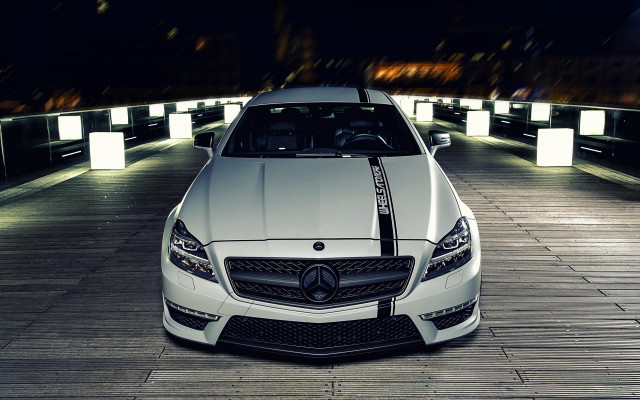 White car bridge night lights #3 free wallpaper - medium preview image