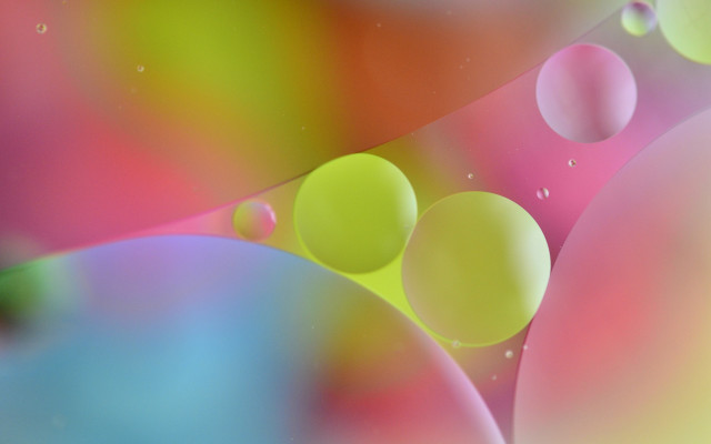Colorful bubbles blurry red yellow free wallpaper - medium preview image