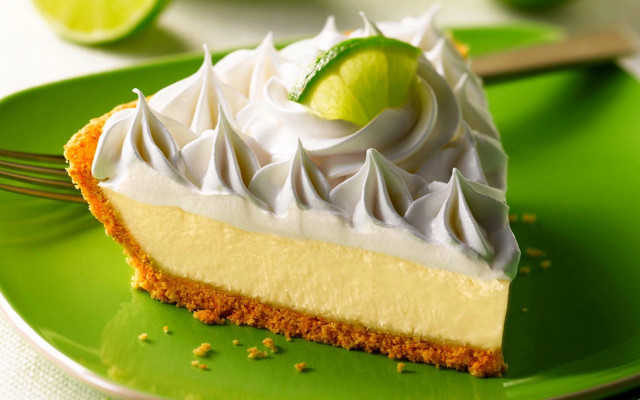 Lime pie green plate fork free wallpaper - medium preview image