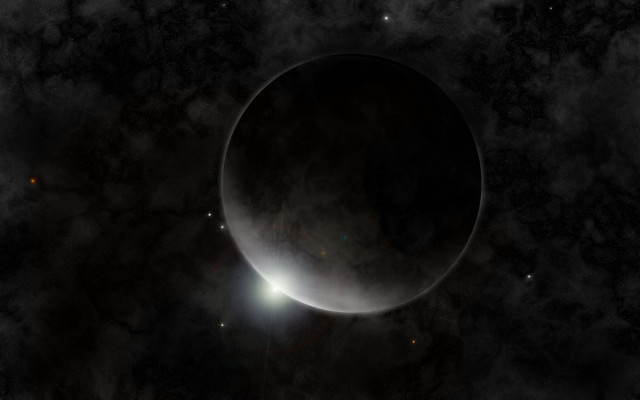 Black object bright light stars free wallpaper - medium preview image