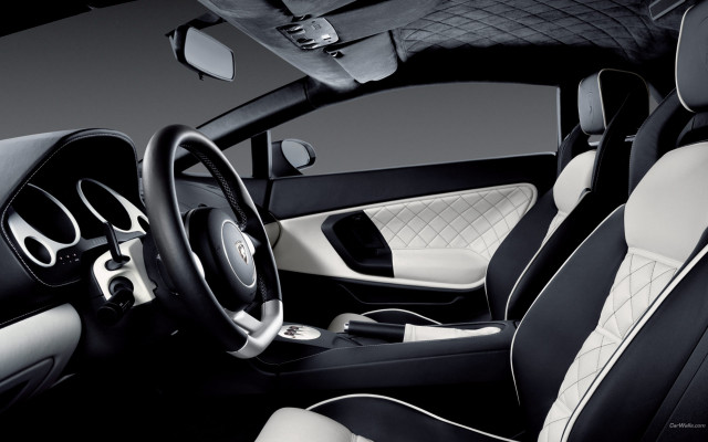 Car steeringwheel blackwhite interior EnguerrandQuarton free wallpaper - medium preview image