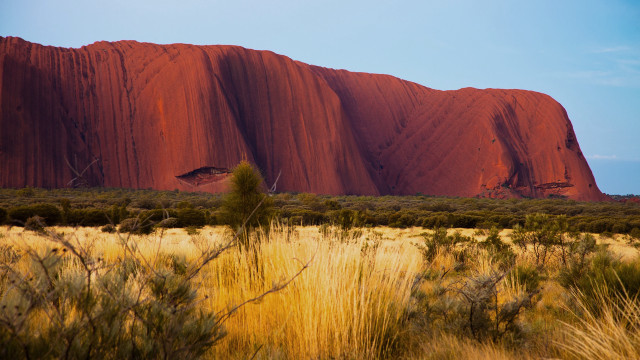 Giant rock formation desert grass free wallpaper - medium preview image