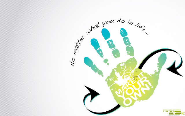 Green palm hand quote demon free wallpaper - medium preview image