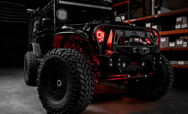 Large jeep red light cobra free wallpaper - medium preview image