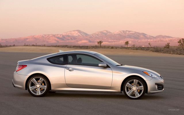 Silver sports car mountains sunset #2 free wallpaper - medium preview image