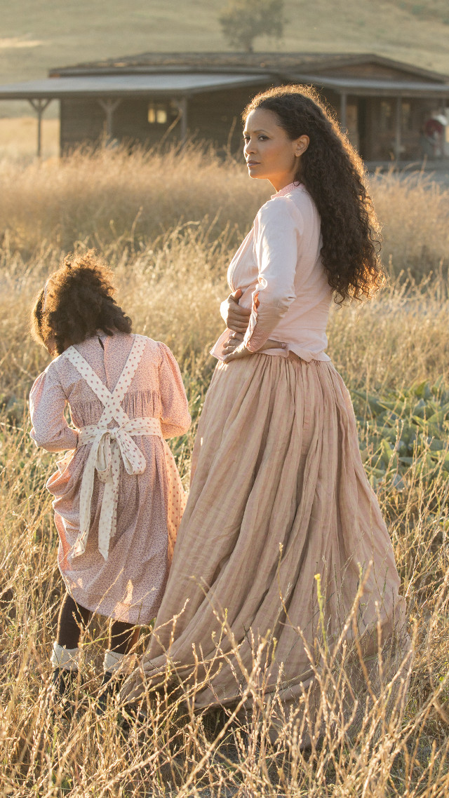 Woman child walking field grass free wallpaper - medium preview image