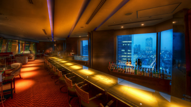 Cityscape night lights bar open free wallpaper - medium preview image