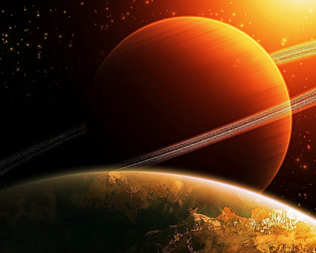 Solar system two planets star #4 free wallpaper - medium preview image