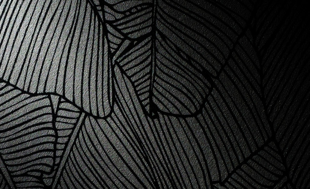 Black white leaf pattern wallpaper #2 free wallpaper - medium preview image
