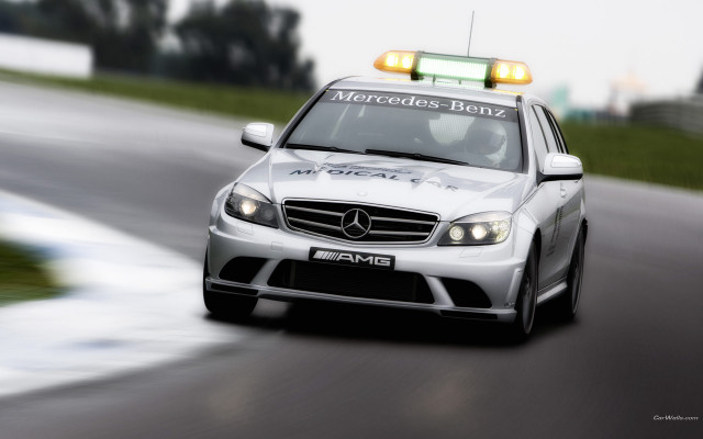 Mercedes benz police car race free wallpaper - medium preview image