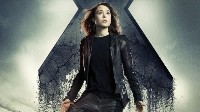 Woman leather jacket standing sci free wallpaper - medium preview image