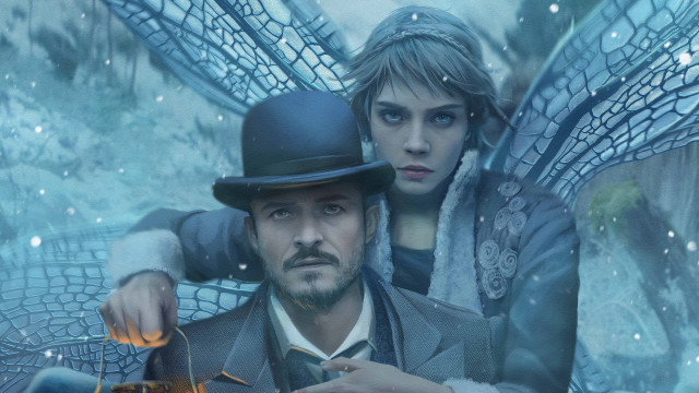 Costumed people snowy winter fantasy free wallpaper - medium preview image