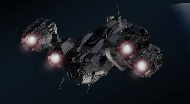 Space ship moon glow planet free wallpaper - medium preview image