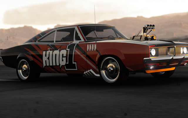 Red car king hill mountains #2 free wallpaper - medium preview image