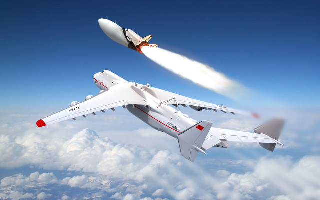 Jet rocket clouds futurism digital free wallpaper - medium preview image