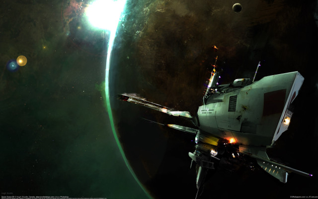 Space station galaxy matte lens free wallpaper - medium preview image