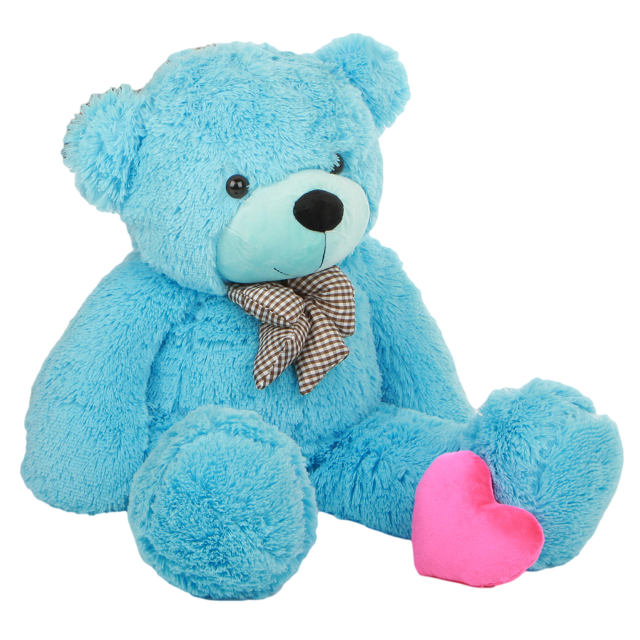 Blue teddy bear heart bow free wallpaper - medium preview image