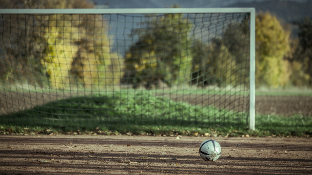 Soccer ball goal net field #2 free wallpaper - medium preview image