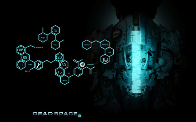 Futuristic robot glowing face biopunk free wallpaper - medium preview image