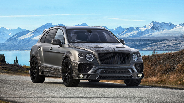 Grey suv mountain lake snow free wallpaper - medium preview image