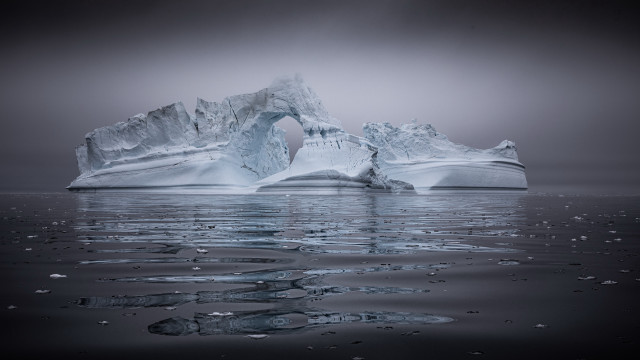 Iceberg ocean dark sky ice #2 free wallpaper - medium preview image