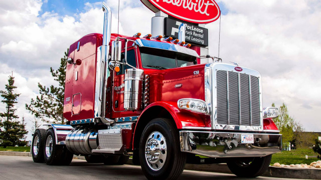 Red truck budweiser cloudy day free wallpaper - medium preview image