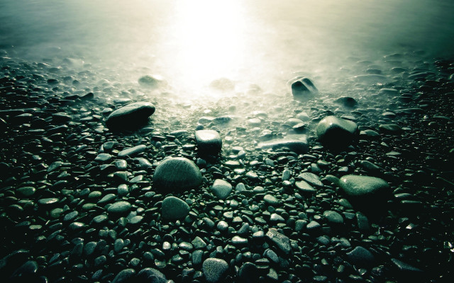 Rocks beach sunshine water nature #2 free wallpaper - medium preview image