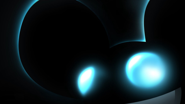 Black background blue light middle free wallpaper - medium preview image
