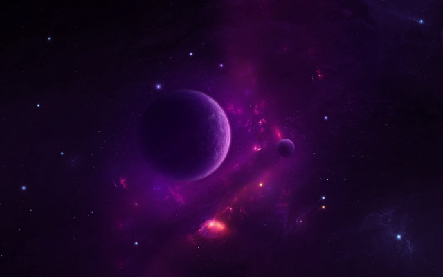 Purple space blackhole star aurora free wallpaper - medium preview image