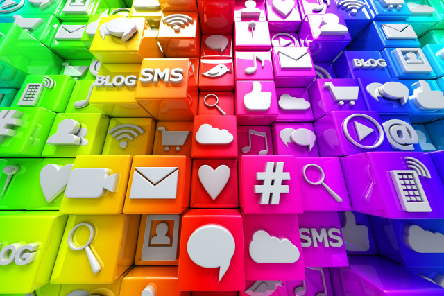 Colorful icons abstract vehicle smartphone free wallpaper - medium preview image