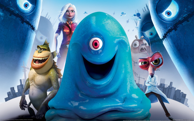 Cartoon smile monsters city background #2 free wallpaper - medium preview image