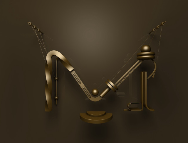 Mechanical pendulum sculture kinetic art free wallpaper - medium preview image