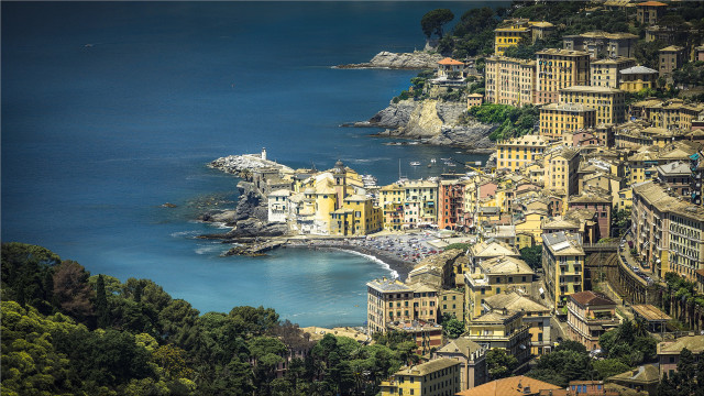 City water hillside mountain architecture free wallpaper - medium preview image