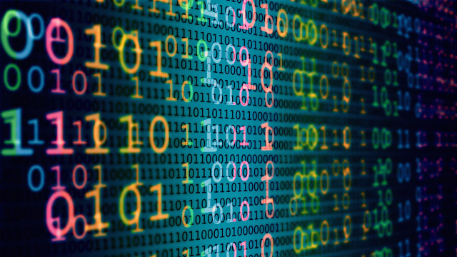 Cybernetic ascii art computer screen free wallpaper - medium preview image