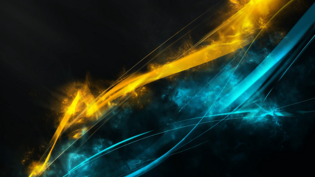 Blue yellow abstract black yellow free wallpaper - medium preview image